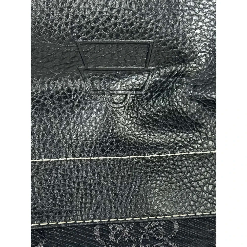 Vintage Kathy Van Zeeland Handbag Purse Black‎ Medallion Studs Large